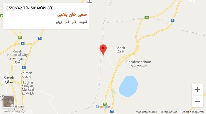 روستای صفی خان بلاغی بر روی نقشه