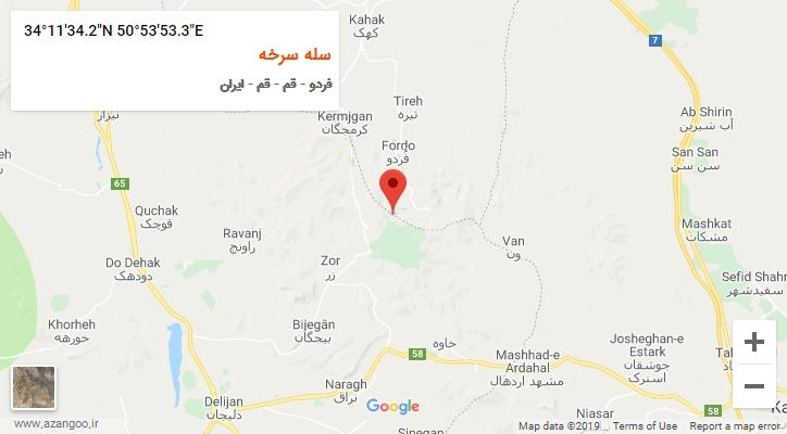 روستای سله سرخه بر روی نقشه