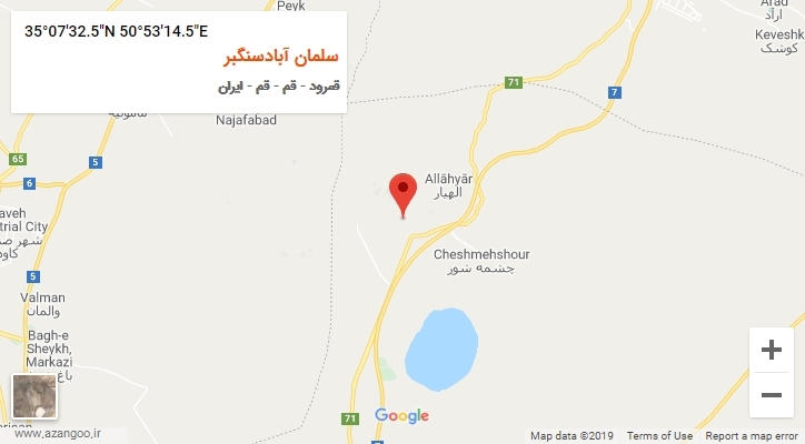 روستای سلمان آبادسنگبر بر روی نقشه