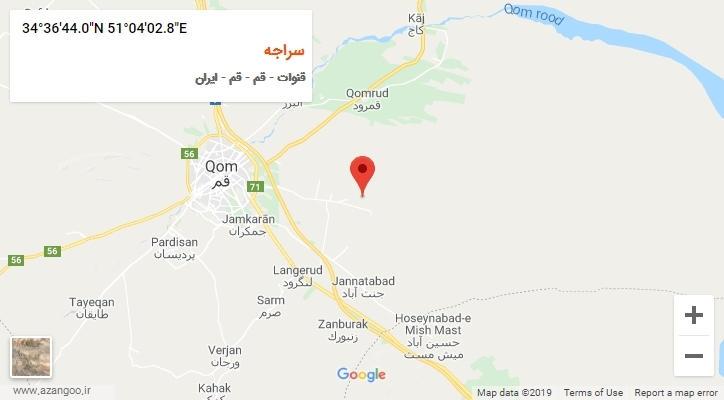 روستای سراجه بر روی نقشه