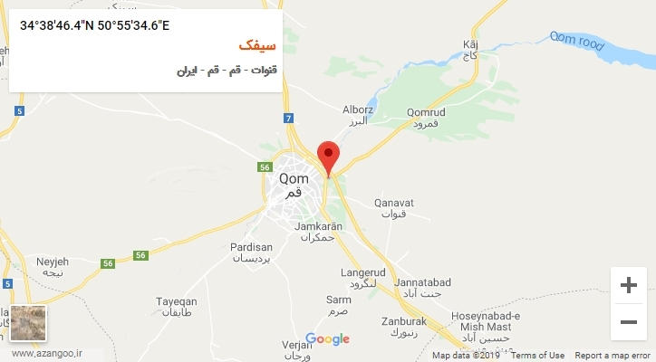روستای سیفک بر روی نقشه