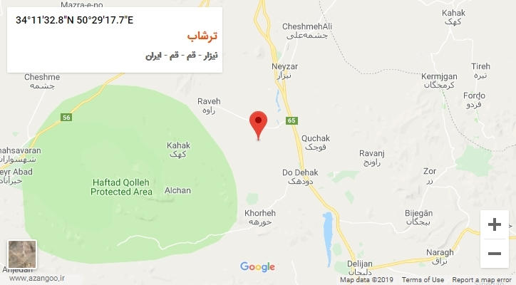 روستای ترشاب بر روی نقشه