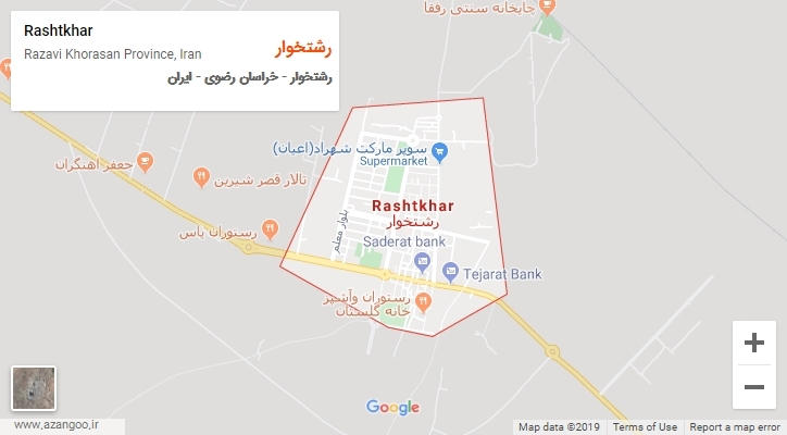 شهر رشتخوار بر روی نقشه
