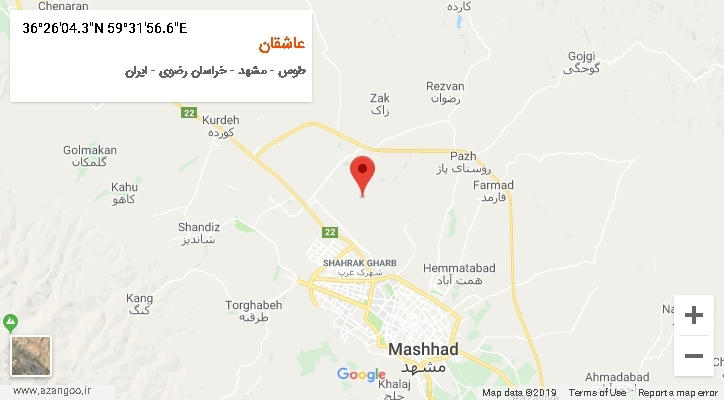 روستای عاشقان بر روی نقشه