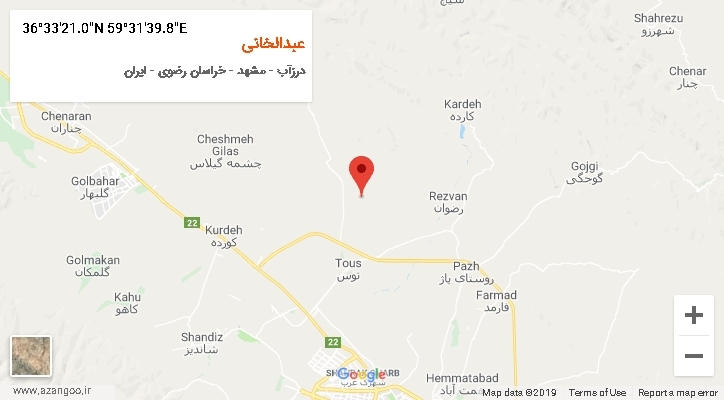 روستای عبدالخانی بر روی نقشه