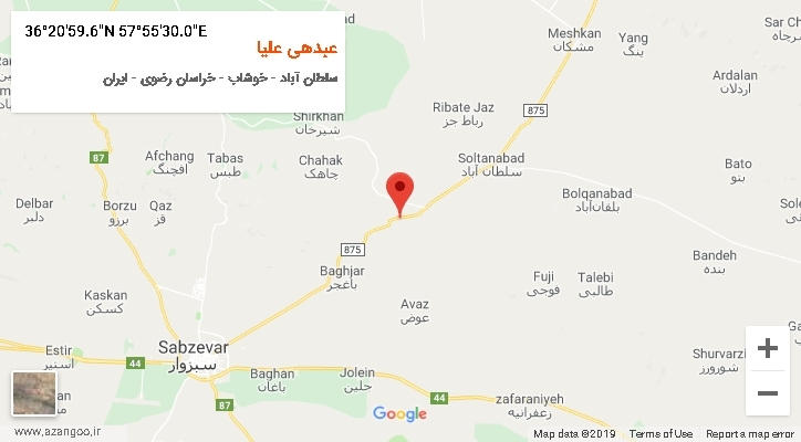 روستای عبدهی علیا بر روی نقشه
