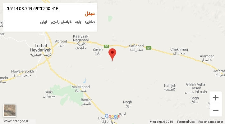 روستای عبدل بر روی نقشه