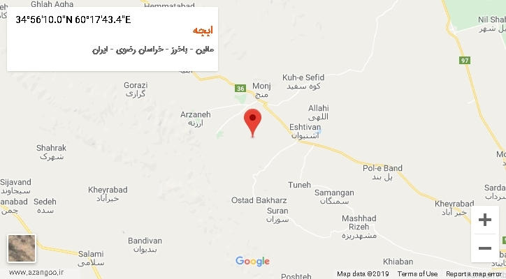 روستای ابجه بر روی نقشه