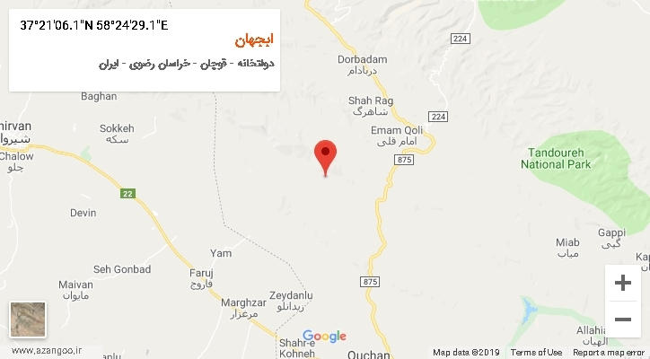 روستای ابجهان بر روی نقشه