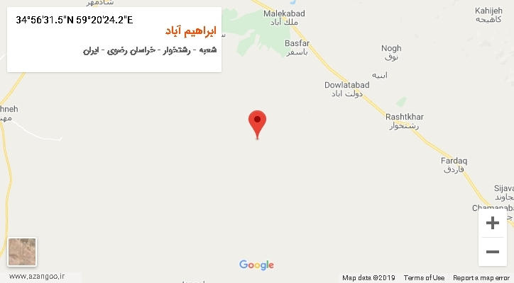 روستای ابراهیم آباد بر روی نقشه
