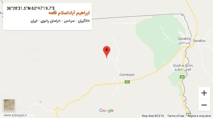 روستای ابراهیم آباداسلام قلعه بر روی نقشه