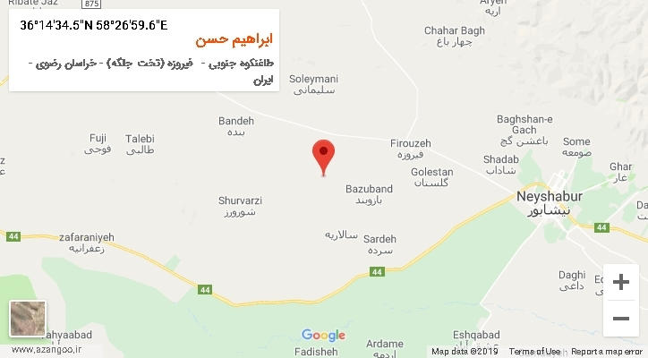 روستای ابراهیم حسن بر روی نقشه