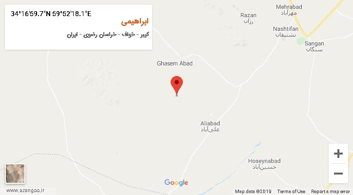 روستای ابراهیمی بر روی نقشه