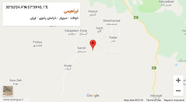 روستای ابراهیمی بر روی نقشه