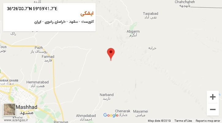 روستای ابشکی بر روی نقشه