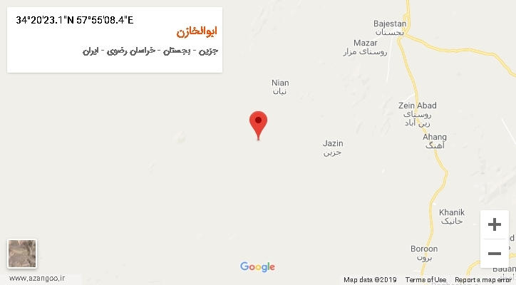 روستای ابوالخازن بر روی نقشه
