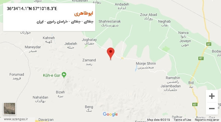 روستای ابوطاهری بر روی نقشه