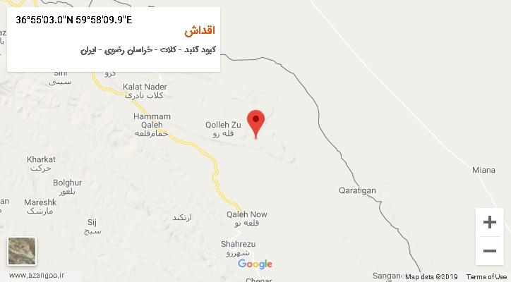 روستای اقداش بر روی نقشه