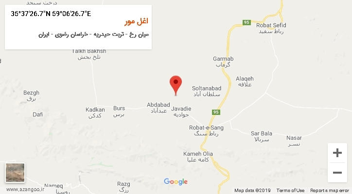 روستای اغل مور بر روی نقشه