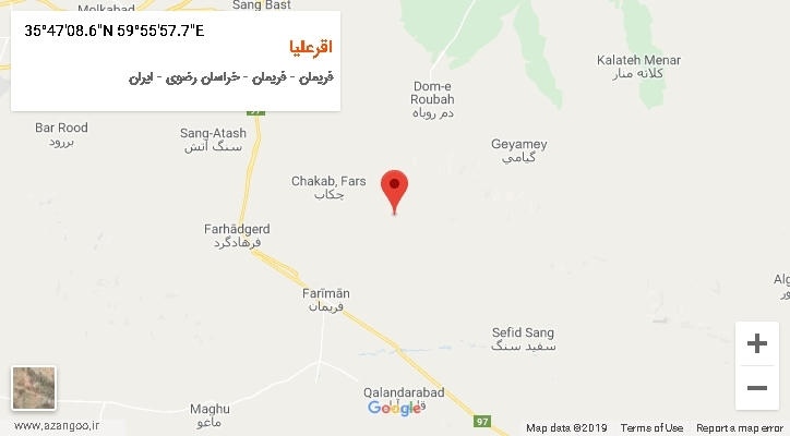 روستای اقرعلیا بر روی نقشه
