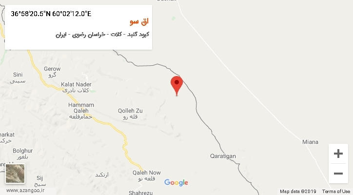 روستای اق سو بر روی نقشه
