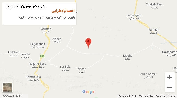 روستای احمدآبادخزایی بر روی نقشه