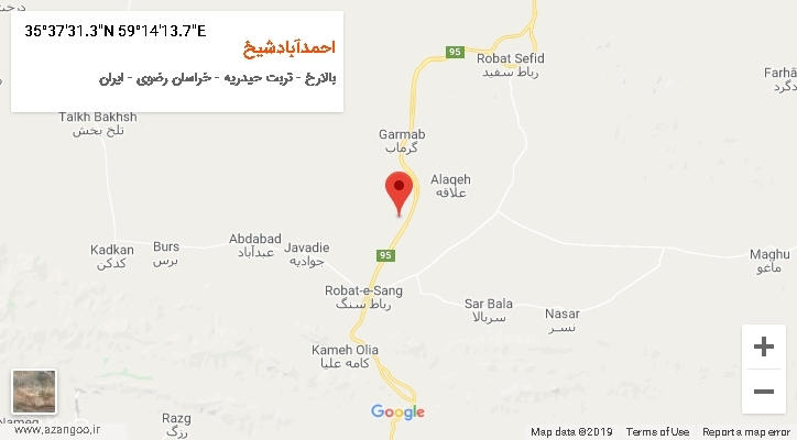 روستای احمدآبادشیخ بر روی نقشه