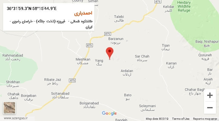 روستای احمدباری بر روی نقشه