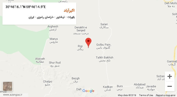 روستای اکبرآباد بر روی نقشه