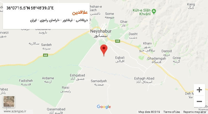 روستای علاالدین بر روی نقشه