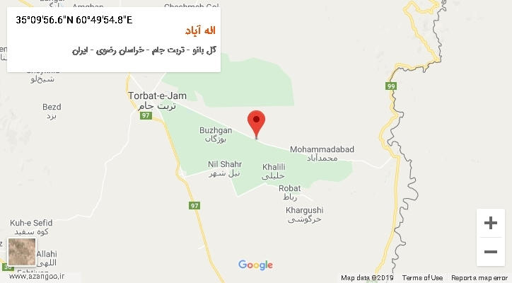 روستای اله آباد بر روی نقشه