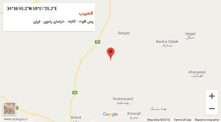 روستای الحبیب بر روی نقشه