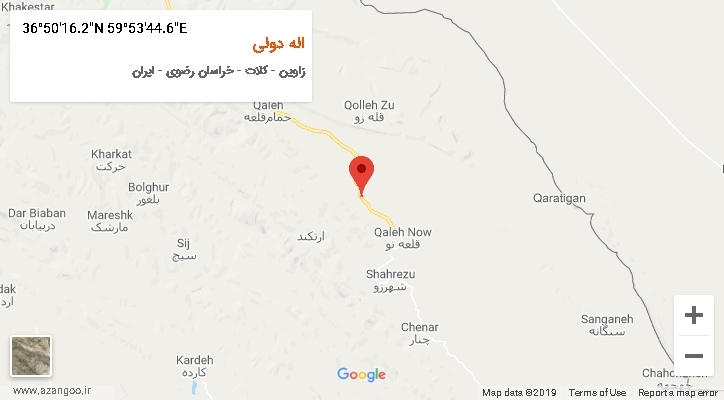 روستای اله دولی بر روی نقشه