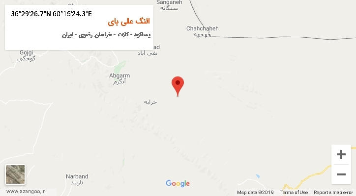 روستای النگ علی بای بر روی نقشه