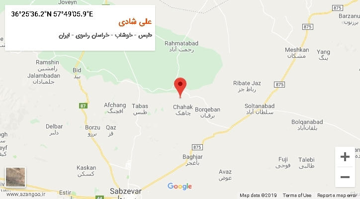 روستای علی شادی بر روی نقشه