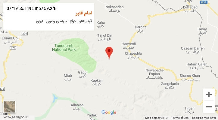روستای امام قنبر بر روی نقشه
