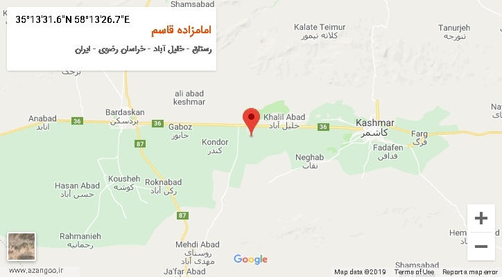 روستای امامزاده قاسم بر روی نقشه