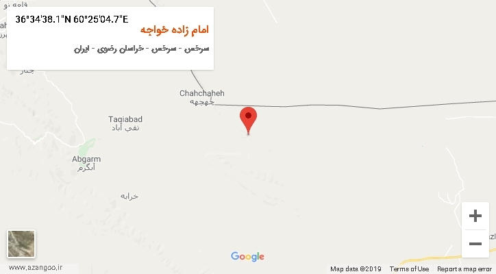 روستای امام زاده خواجه بر روی نقشه