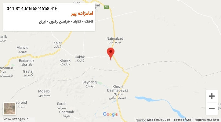 روستای امامزاده پیر بر روی نقشه