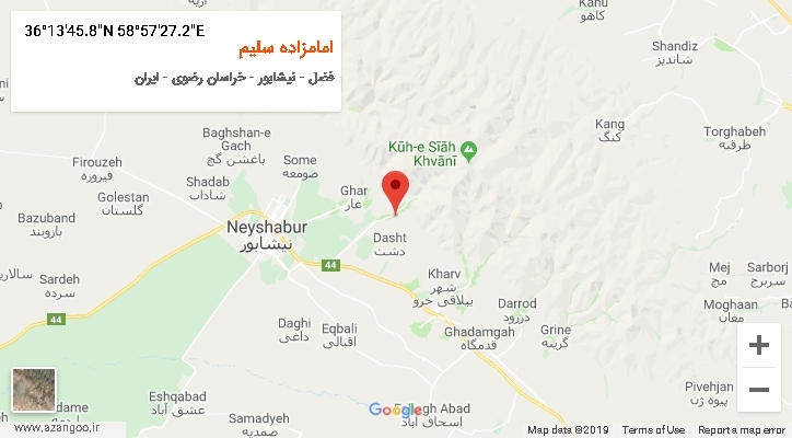 روستای امامزاده سلیم بر روی نقشه