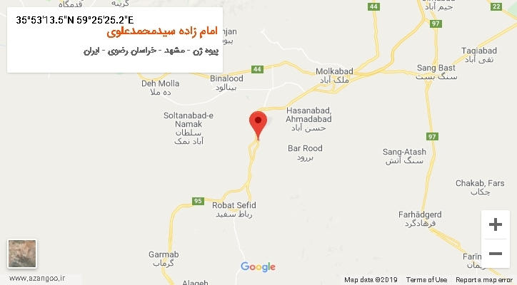 روستای امام زاده سیدمحمدعلوی بر روی نقشه