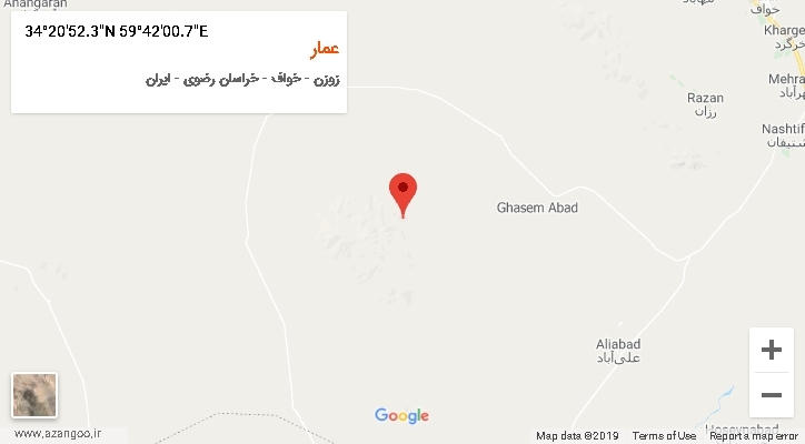روستای عمار بر روی نقشه