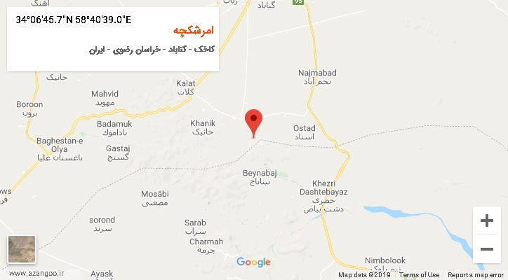 روستای امرشکچه بر روی نقشه