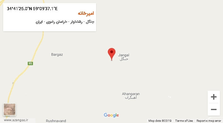 روستای امیرخانه بر روی نقشه