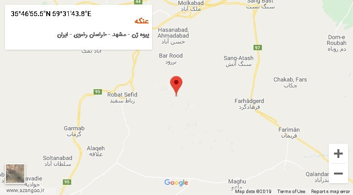 روستای عنکه بر روی نقشه