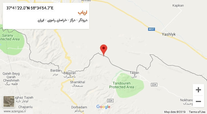 روستای ارباب بر روی نقشه