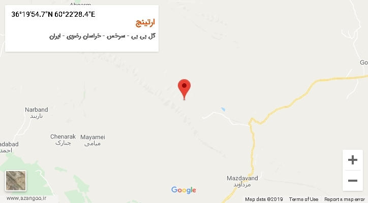روستای ارتینج بر روی نقشه