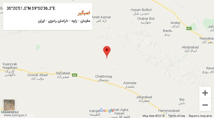 روستای اسبگیر بر روی نقشه