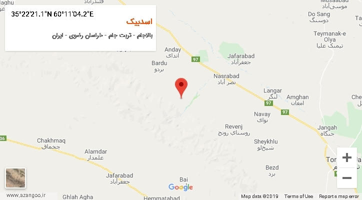 روستای اسدبیک بر روی نقشه