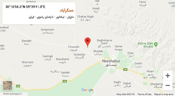 روستای عسگرآباد بر روی نقشه